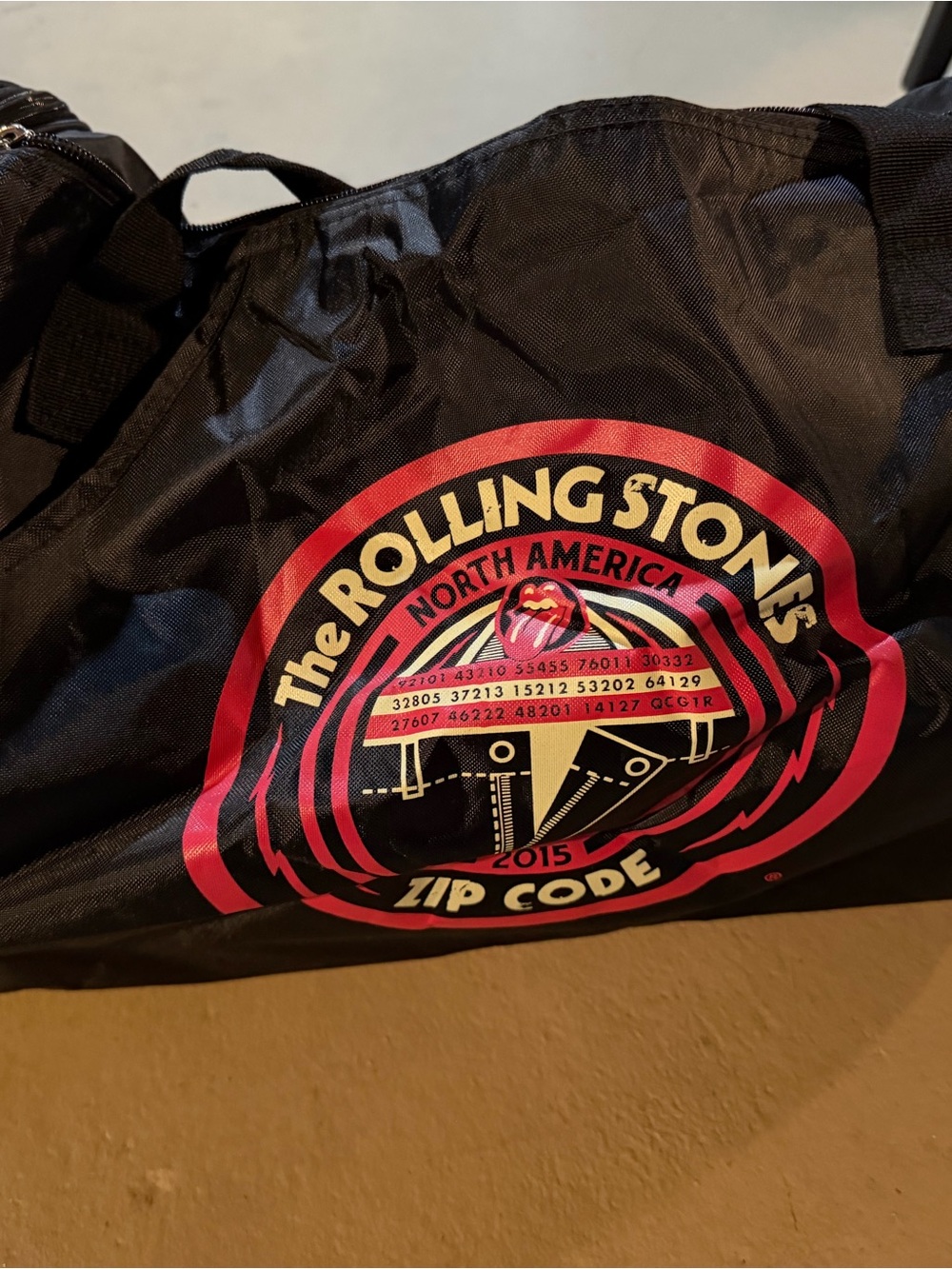 The Rolling Stones Black and Red Tour Graphic Duffle
